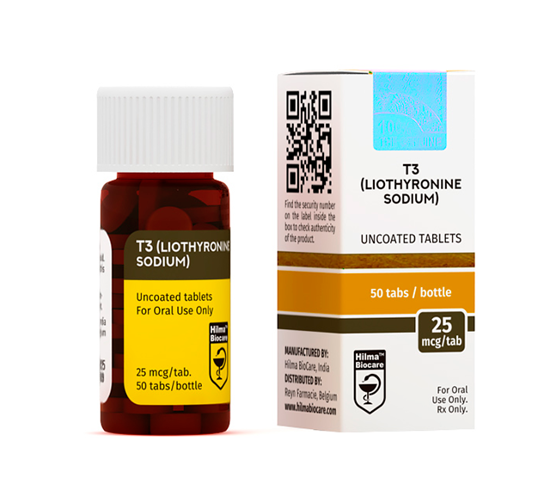 T3 (Liothyronine, Cytomel) 25mcg/50tabs